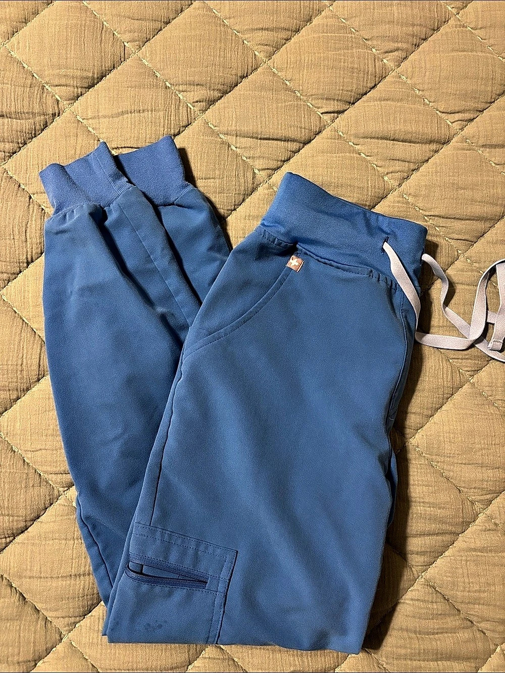 Figs women’s Blue Cargo Jogger scrub Pants